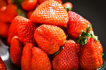 fresh fruits close up view - strawberry, blueberry, red berry, raspberry, blackberry
