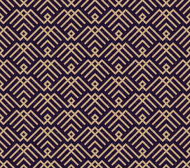 Vector seamless pattern. Modern stylish texture. Repeating geometric background. Linear graphic design.
