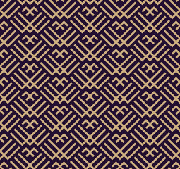 Vector seamless pattern. Modern stylish texture. Repeating geometric background. Linear graphic design.