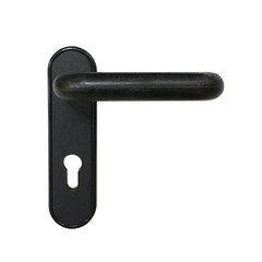 black door handle isolated on white background