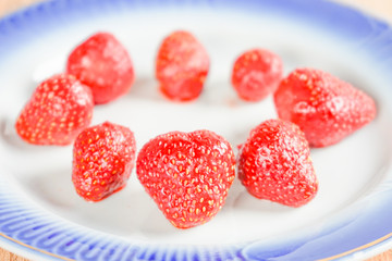strawberry on a plate