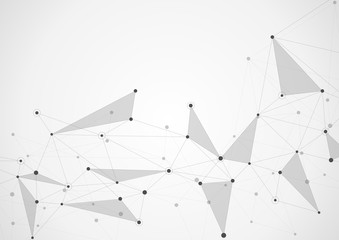 Abstract connection background with lines and dots. Geometric network connection