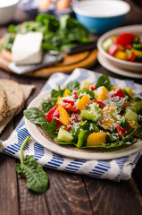 Mixed salad, vegetable salad