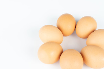 the pack of eggs in plastic packaging.