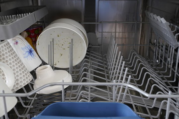 Dishwasher with dirty dishes