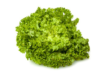 Obraz na płótnie Canvas Fresh lettuce salad leaves organic food isolated on the white background