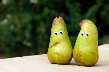 Fototapeta na wymiar Pears Fruits Summer Garden 