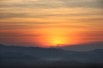 Sunrise on top the mountain