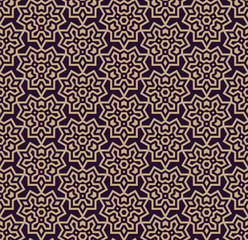 Vector seamless pattern. Modern stylish texture. Repeating geometric background. Linear graphic design.