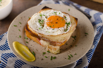 Croque madame sandwich, delish food