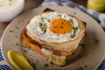 Croque madame sandwich, delish food