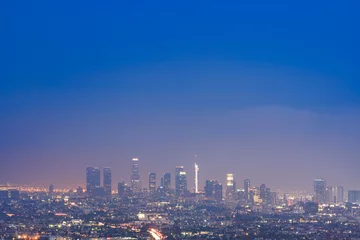 Fototapeten Sonnenuntergang im Stadtbild von Los Angeles © vichie81