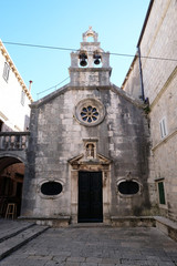 St Michaels church, in the old town of Korcula, Dalmatia, Croatia 