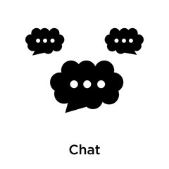 Chat icon vector sign and symbol isolated on white background, Chat logo concept
