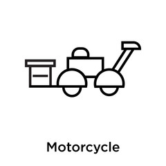 Motorcycle icon vector sign and symbol isolated on white background, Motorcycle logo concept