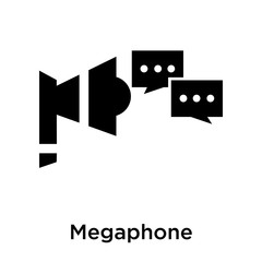 Megaphone icon vector sign and symbol isolated on white background, Megaphone logo concept