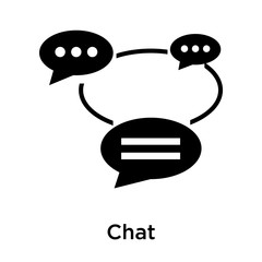Chat icon vector sign and symbol isolated on white background, Chat logo concept
