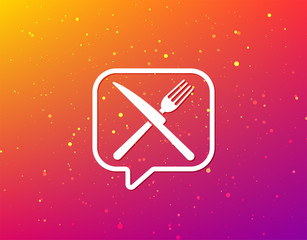 Fork and knife icons. Cutlery sign.
