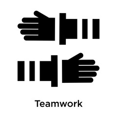 Teamwork icon vector sign and symbol isolated on white background, Teamwork logo concept