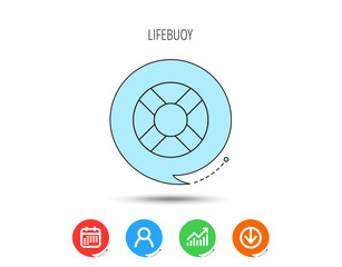 Lifebuoy icon. Lifebelt sign.