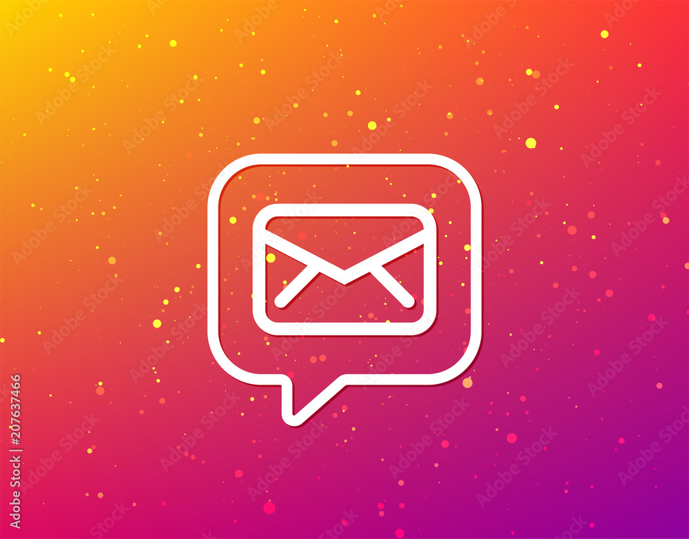 Poster envelope icon. send message sign.