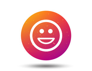 Happy smile icon. Smiley laugh emoticon sign.