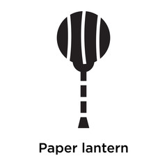 Paper lantern icon vector sign and symbol isolated on white background, Paper lantern logo concept