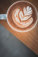hot chocolate with latte art