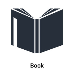 Book icon vector sign and symbol isolated on white background, Book logo concept