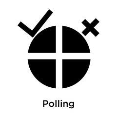 Polling icon vector sign and symbol isolated on white background, Polling logo concept