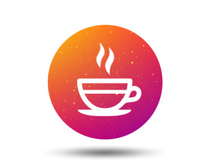 Tea cup icon. Hot coffee drink sign.