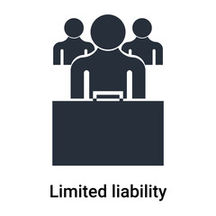 Limited liability icon vector sign and symbol isolated on white background, Limited liability logo concept