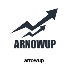 arrowup icon vector sign and symbol isolated on white background, arrowup logo concept