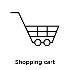 Shopping cart icon vector sign and symbol isolated on white background, Shopping cart logo concept