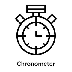 Chronometer icon vector sign and symbol isolated on white background, Chronometer logo concept