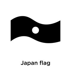 Japan flag icon vector sign and symbol isolated on white background, Japan flag logo concept