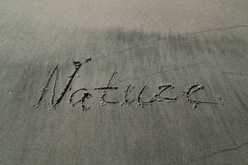 love, dream, nature, life  drawn sand on the beach