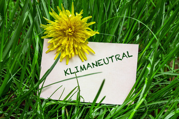 Naklejka premium Klimaneutral