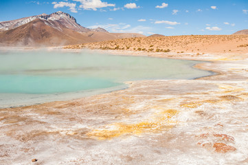 Hot spring north of Chile Altiplano