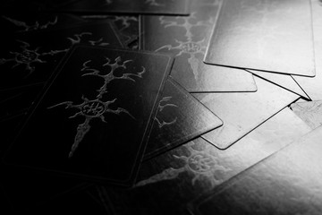 Dark tarot cards.