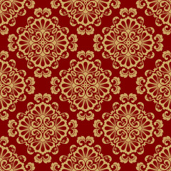 Vintage damask seamless pattern. Classical luxury texture for wallpapers, wrapping, textile. Vector Illustration