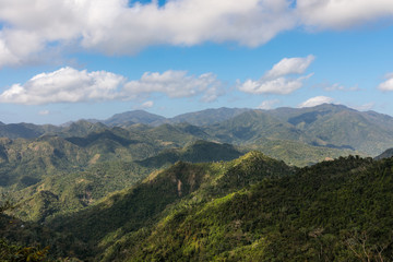 view over the Alejandro de Humboldt National Park region guantanamo cuba. UNESCO world heritage site