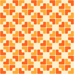 Abstract trendy seamless pattern of geometric ornament.