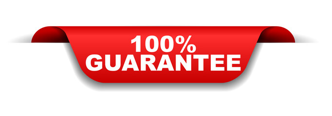 red banner 100% guarantee