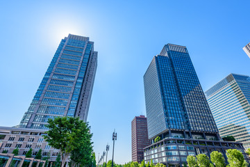 Fototapeta na wymiar 丸ノ内の高層ビル群 High-rise building in Tokyo
