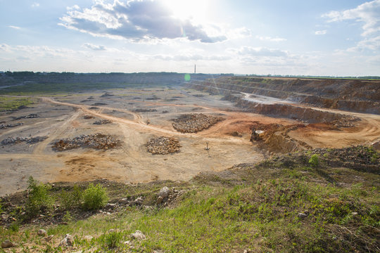 Mining technology limestone ore open pit quarry