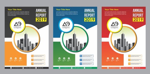 cover set design with nice color for annual report