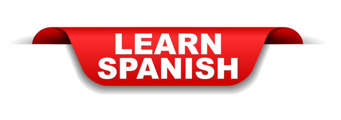 red banner learn spanish