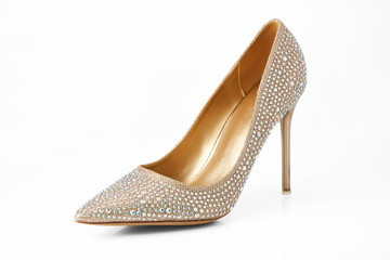 Luxury high heels isolated on a white background and with clipping path for design.