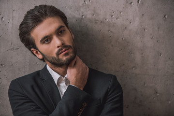 Handsome confident businessman